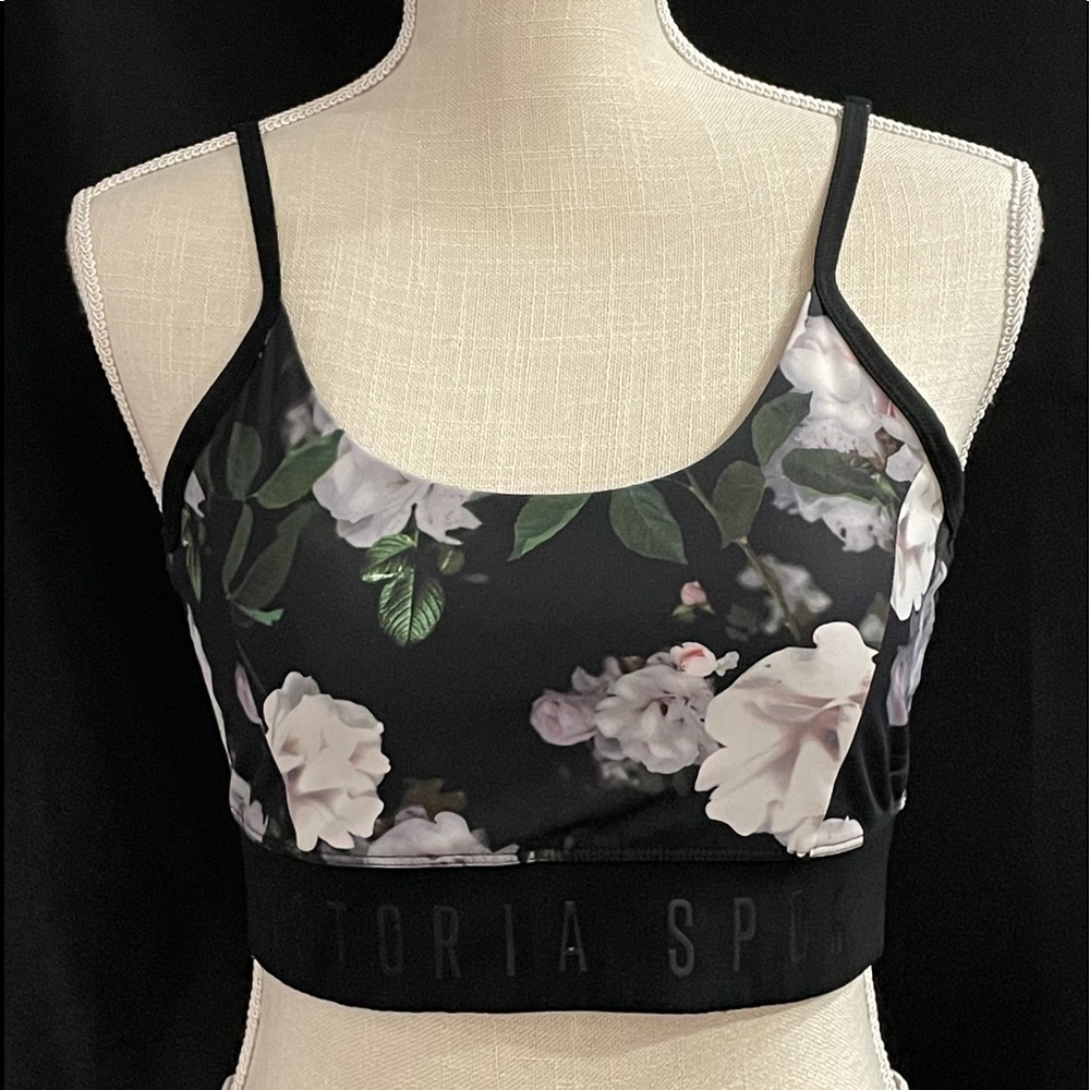 VS Victoria Sport Floral Sports Bralette Small
